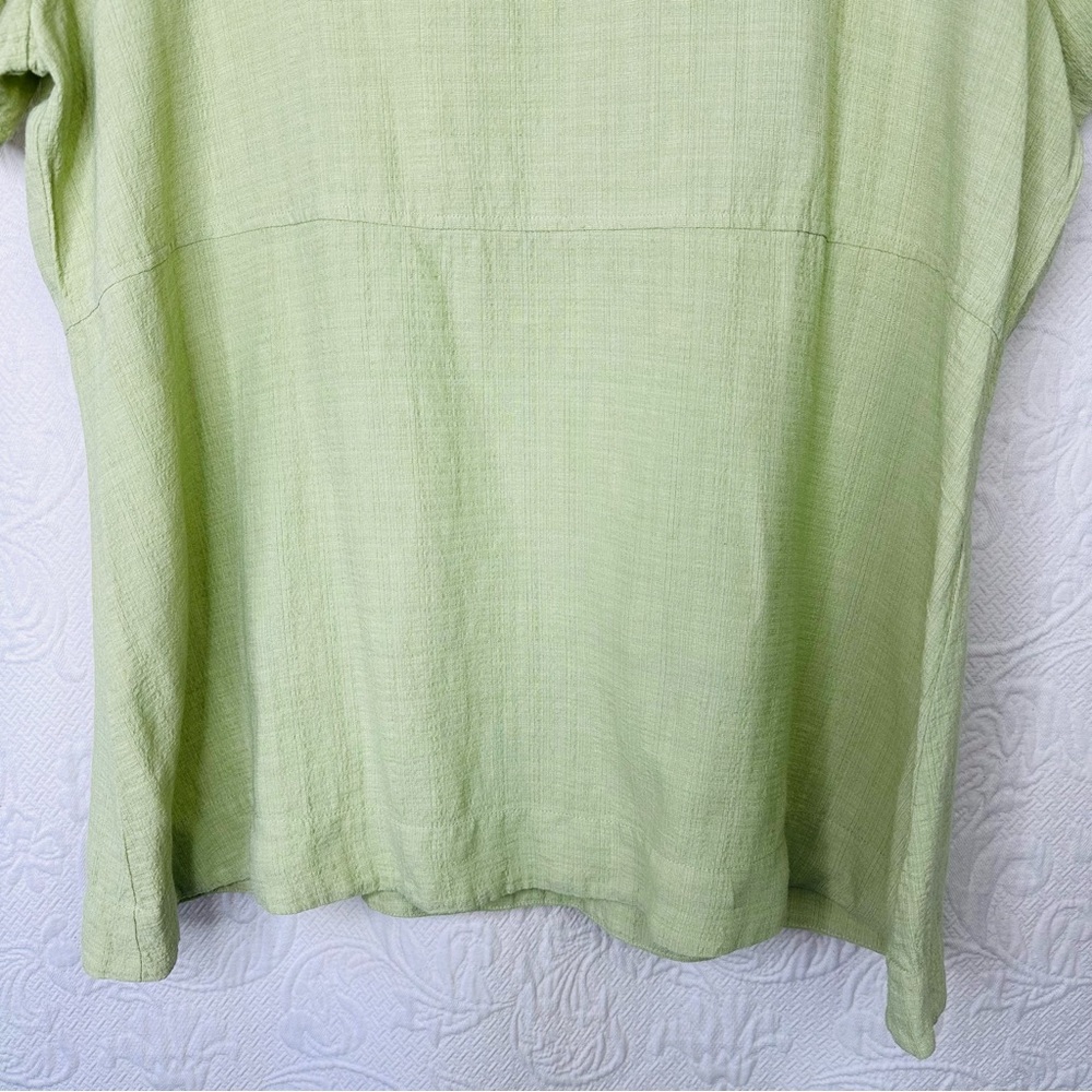 Eileen Fisher Linen Viscose Short Sleeve Top - Picture 9 of 12
